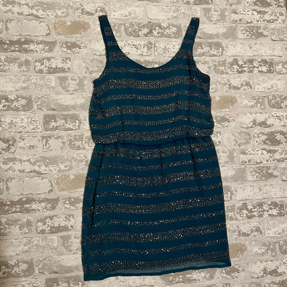 Beaded mini dress size L